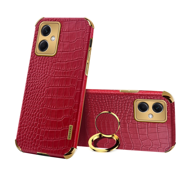6D Electroplating Crocodile Texture Phone Case With Holder, For OPPO A17, For Realme C21Y, For Realme C33, For OPPO Reno8 Pro+, For Xiaomi Redmi Note 12 China, For Xiaomi Redmi Note 12 Pro+ China, For Samsung Galaxy S23 5G, For Samsung Galaxy S23 Ultra 5G
