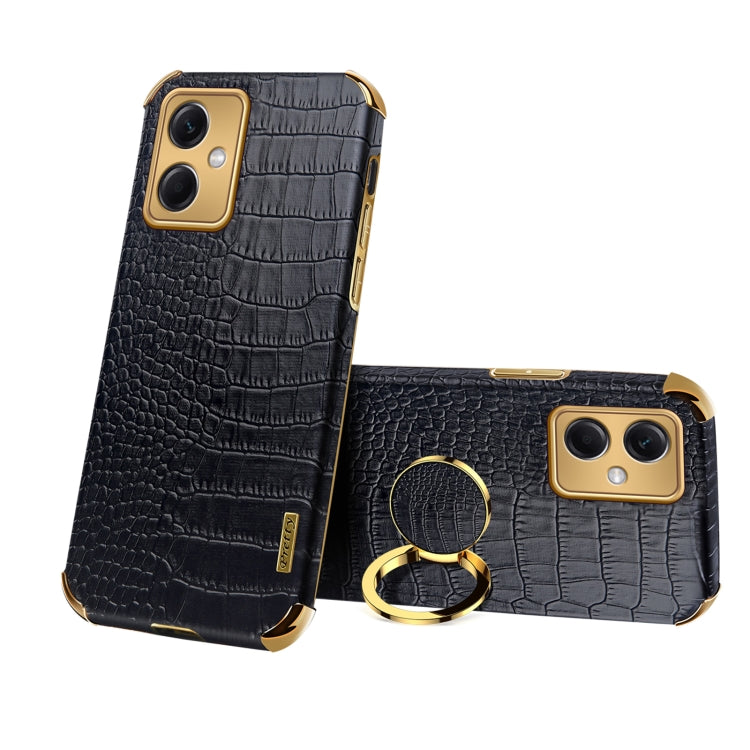 6D Electroplating Crocodile Texture Phone Case With Holder, For OPPO A17, For Realme C21Y, For Realme C33, For OPPO Reno8 Pro+, For Xiaomi Redmi Note 12 China, For Xiaomi Redmi Note 12 Pro+ China, For Samsung Galaxy S23 5G, For Samsung Galaxy S23 Ultra 5G