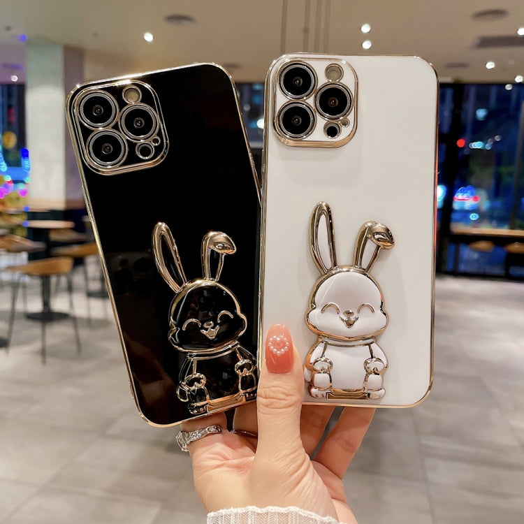 Plating Rabbit Holder Phone Case, For iPhone 13 Pro Max, For iPhone 12, For iPhone 12 Pro, For iPhone 12 Pro Max, For iPhone 11, For iPhone 11 Pro
