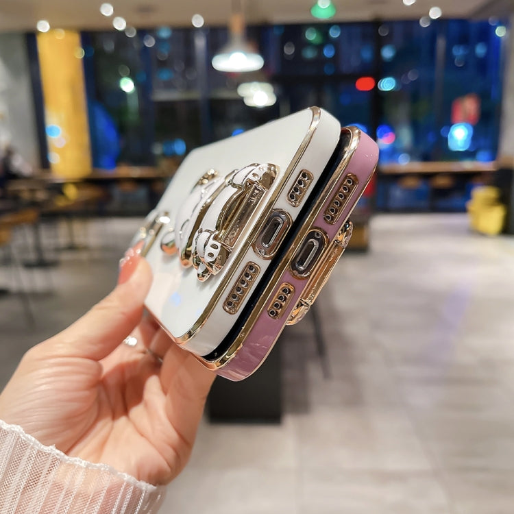 Plating Rabbit Holder Phone Case, For iPhone 13 Pro Max, For iPhone 12, For iPhone 12 Pro, For iPhone 12 Pro Max, For iPhone 11, For iPhone 11 Pro