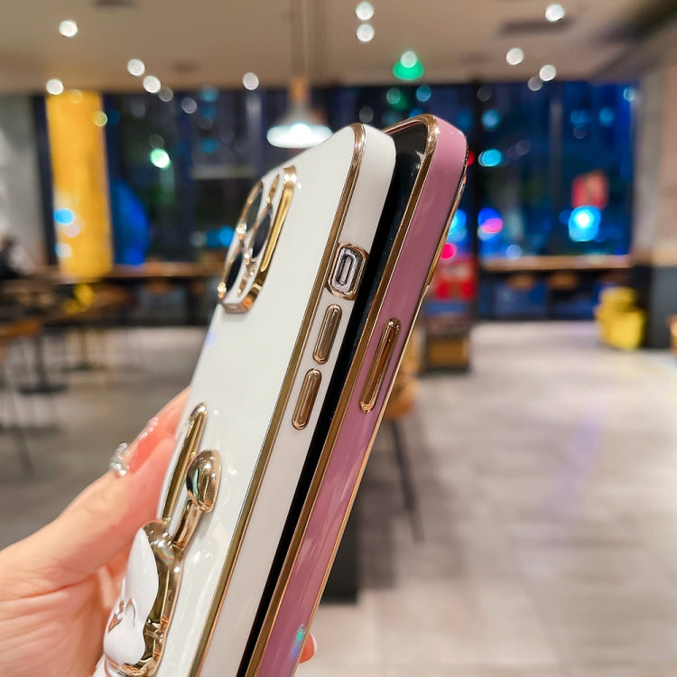 Plating Rabbit Holder Phone Case, For iPhone 13 Pro Max, For iPhone 12, For iPhone 12 Pro, For iPhone 12 Pro Max, For iPhone 11, For iPhone 11 Pro