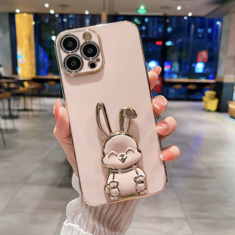 Plating Rabbit Holder Phone Case, For iPhone 13 Pro Max, For iPhone 12, For iPhone 12 Pro, For iPhone 12 Pro Max, For iPhone 11, For iPhone 11 Pro