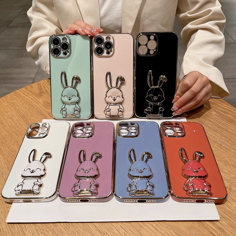 Plating Rabbit Holder Phone Case, For iPhone 11 Pro Max, For iPhone X / XS, For iPhone XR, For iPhone XS Max