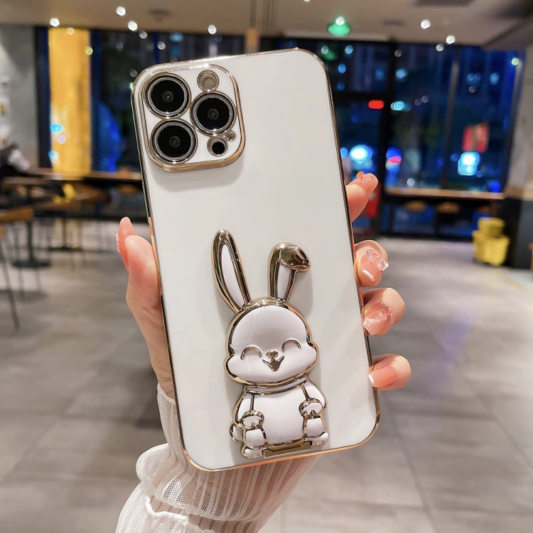 Plating Rabbit Holder Phone Case, For iPhone 11 Pro Max, For iPhone X / XS, For iPhone XR, For iPhone XS Max