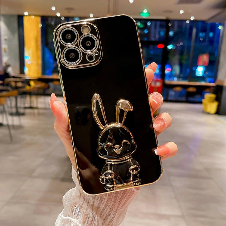 Plating Rabbit Holder Phone Case, For iPhone 11 Pro Max, For iPhone X / XS, For iPhone XR, For iPhone XS Max