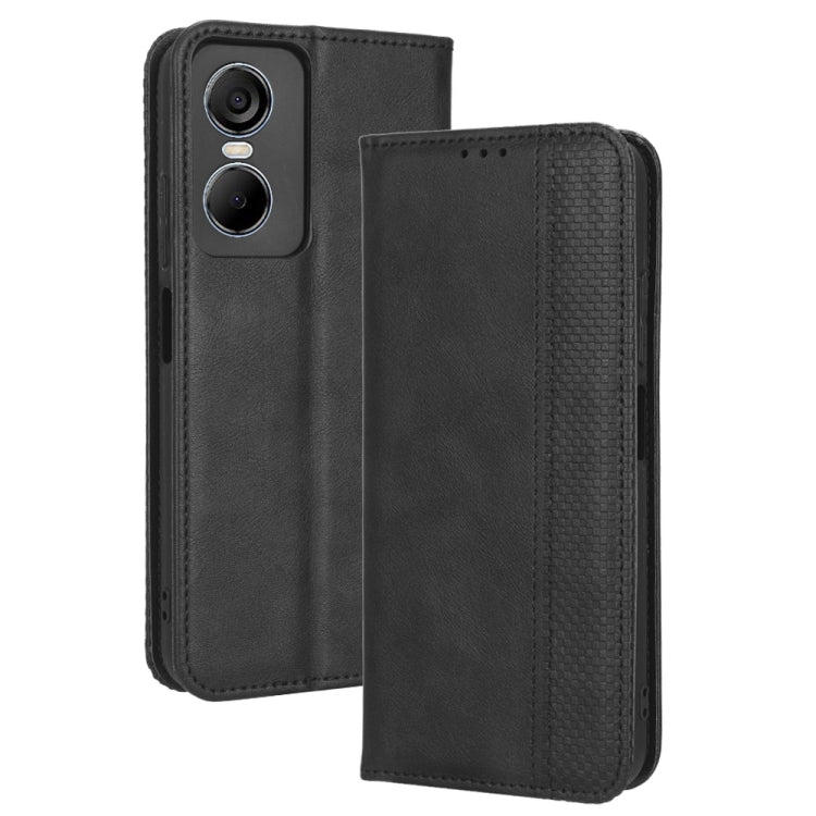 Magnetic Buckle Retro Texture Leather Phone Case, For Tecno Pop 6 Pro BE8, For Infinix Hot 20i, For Infinix Note 12 Pro 4G X676B, For Tecno Pova Neo 2, For Xiaomi Redmi 11 Prime 4G, For Xiaomi Redmi A1+, For Xiaomi Redmi Note 12 5G                     ...