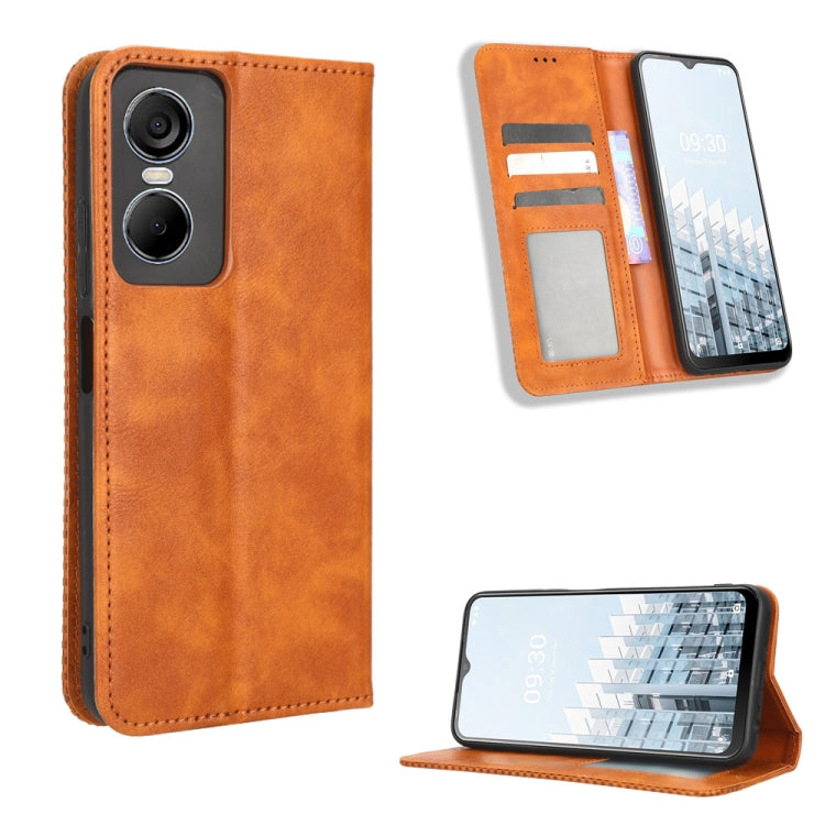 Magnetic Buckle Retro Texture Leather Phone Case, For Tecno Pop 6 Pro BE8, For Infinix Hot 20i, For Infinix Note 12 Pro 4G X676B, For Tecno Pova Neo 2, For Xiaomi Redmi 11 Prime 4G, For Xiaomi Redmi A1+, For Xiaomi Redmi Note 12 5G                     ...