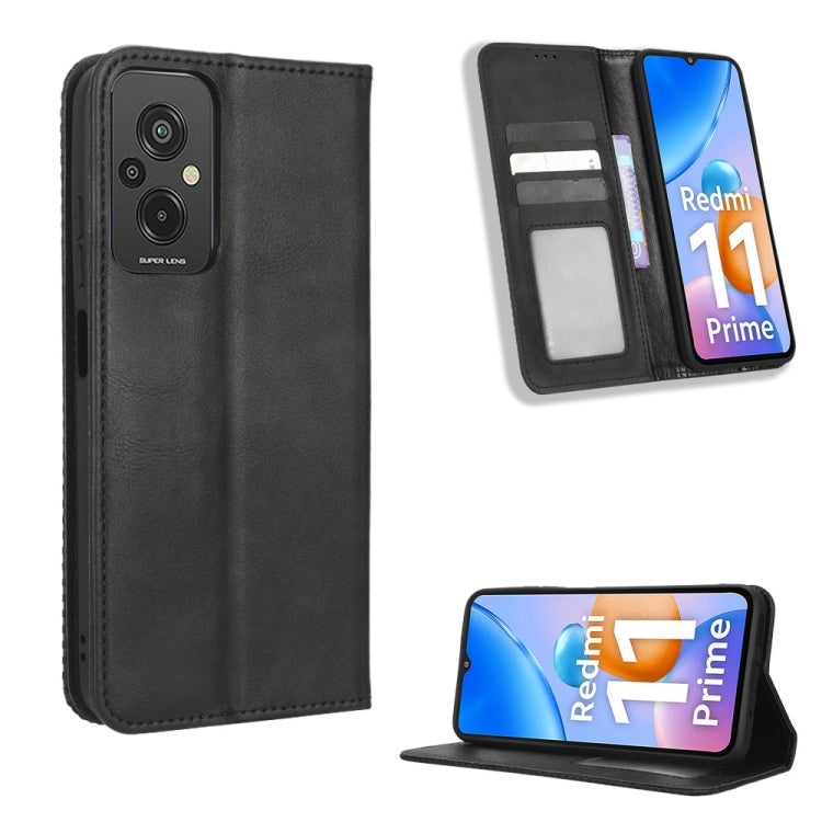 Magnetic Buckle Retro Texture Leather Phone Case, For Tecno Pop 6 Pro BE8, For Infinix Hot 20i, For Infinix Note 12 Pro 4G X676B, For Tecno Pova Neo 2, For Xiaomi Redmi 11 Prime 4G, For Xiaomi Redmi A1+, For Xiaomi Redmi Note 12 5G                     ...