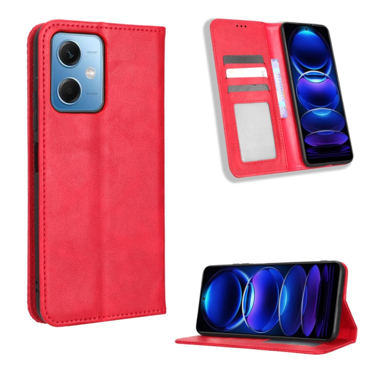Magnetic Buckle Retro Texture Leather Phone Case, For Tecno Pop 6 Pro BE8, For Infinix Hot 20i, For Infinix Note 12 Pro 4G X676B, For Tecno Pova Neo 2, For Xiaomi Redmi 11 Prime 4G, For Xiaomi Redmi A1+, For Xiaomi Redmi Note 12 5G                     ...