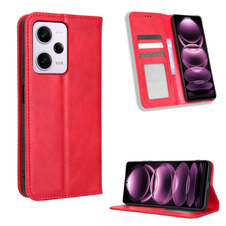 Magnetic Buckle Retro Texture Leather Phone Case, For Tecno Pop 6 Pro BE8, For Infinix Hot 20i, For Infinix Note 12 Pro 4G X676B, For Tecno Pova Neo 2, For Xiaomi Redmi 11 Prime 4G, For Xiaomi Redmi A1+, For Xiaomi Redmi Note 12 5G                     ...