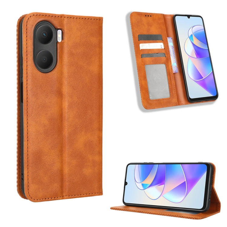 Magnetic Buckle Retro Texture Leather Phone Case, For Tecno Pop 6 Pro BE8, For Infinix Hot 20i, For Infinix Note 12 Pro 4G X676B, For Tecno Pova Neo 2, For Xiaomi Redmi 11 Prime 4G, For Xiaomi Redmi A1+, For Xiaomi Redmi Note 12 5G                     ...