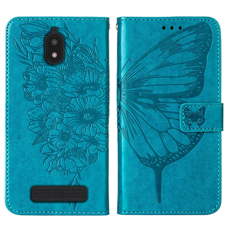 Embossed Butterfly Flip Leather Phone Case, For BLU View 2 2022 / 2020, For Infinix Hot 20 4G X6826, For Infinix Hot 20 5G X666 / X66B, For Infinix Hot 20 Play, For Infinix Hot 20S / 20 Pro X6827, For Infinix Smart 7 X6515