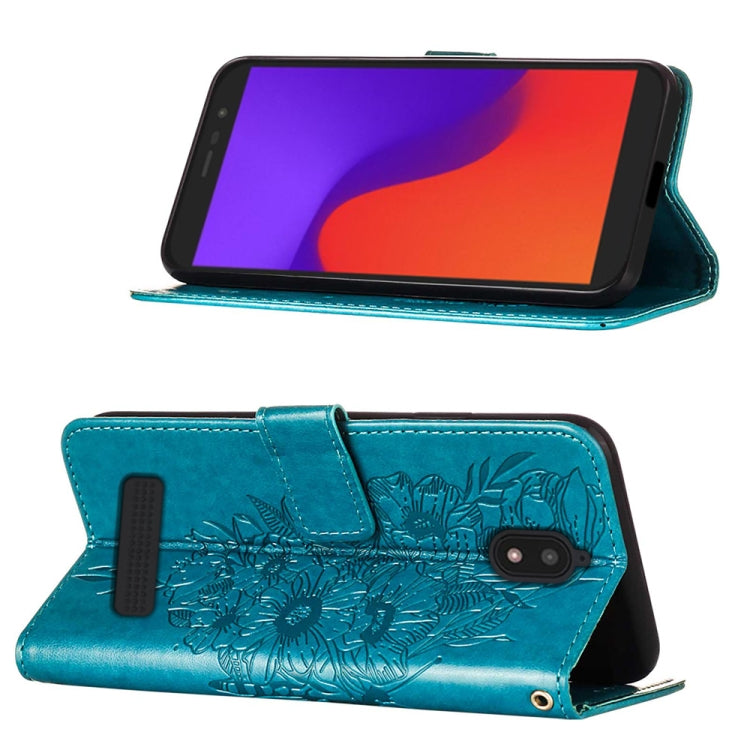 Embossed Butterfly Flip Leather Phone Case, For BLU View 2 2022 / 2020, For Infinix Hot 20 4G X6826, For Infinix Hot 20 5G X666 / X66B, For Infinix Hot 20 Play, For Infinix Hot 20S / 20 Pro X6827, For Infinix Smart 7 X6515
