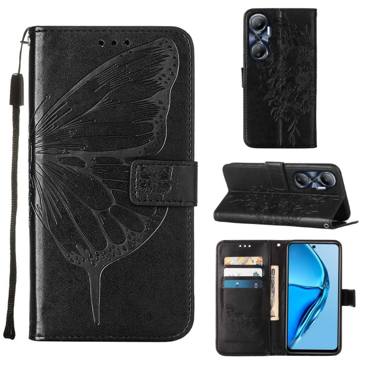 Embossed Butterfly Flip Leather Phone Case, For BLU View 2 2022 / 2020, For Infinix Hot 20 4G X6826, For Infinix Hot 20 5G X666 / X66B, For Infinix Hot 20 Play, For Infinix Hot 20S / 20 Pro X6827, For Infinix Smart 7 X6515