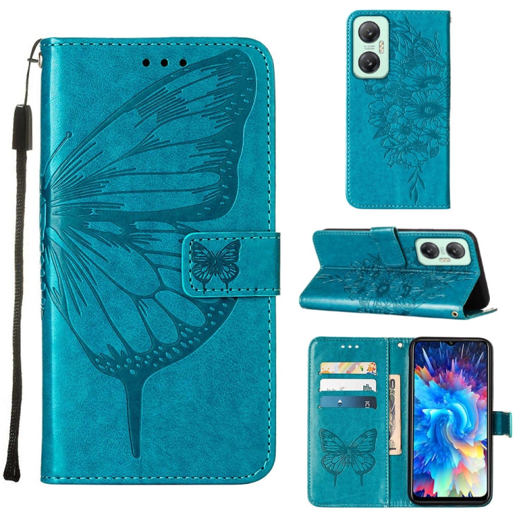 Embossed Butterfly Flip Leather Phone Case, For BLU View 2 2022 / 2020, For Infinix Hot 20 4G X6826, For Infinix Hot 20 5G X666 / X66B, For Infinix Hot 20 Play, For Infinix Hot 20S / 20 Pro X6827, For Infinix Smart 7 X6515