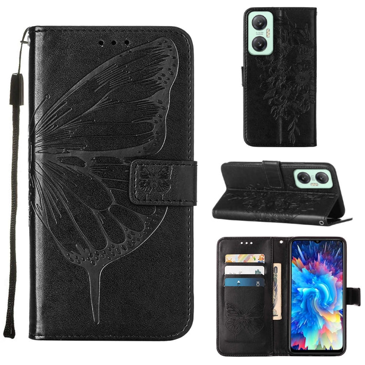 Embossed Butterfly Flip Leather Phone Case, For BLU View 2 2022 / 2020, For Infinix Hot 20 4G X6826, For Infinix Hot 20 5G X666 / X66B, For Infinix Hot 20 Play, For Infinix Hot 20S / 20 Pro X6827, For Infinix Smart 7 X6515