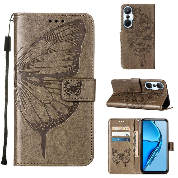 Embossed Butterfly Flip Leather Phone Case, For BLU View 2 2022 / 2020, For Infinix Hot 20 4G X6826, For Infinix Hot 20 5G X666 / X66B, For Infinix Hot 20 Play, For Infinix Hot 20S / 20 Pro X6827, For Infinix Smart 7 X6515