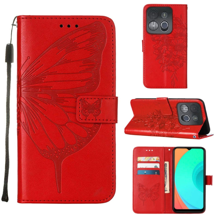 Embossed Butterfly Flip Leather Phone Case, For BLU View 2 2022 / 2020, For Infinix Hot 20 4G X6826, For Infinix Hot 20 5G X666 / X66B, For Infinix Hot 20 Play, For Infinix Hot 20S / 20 Pro X6827, For Infinix Smart 7 X6515