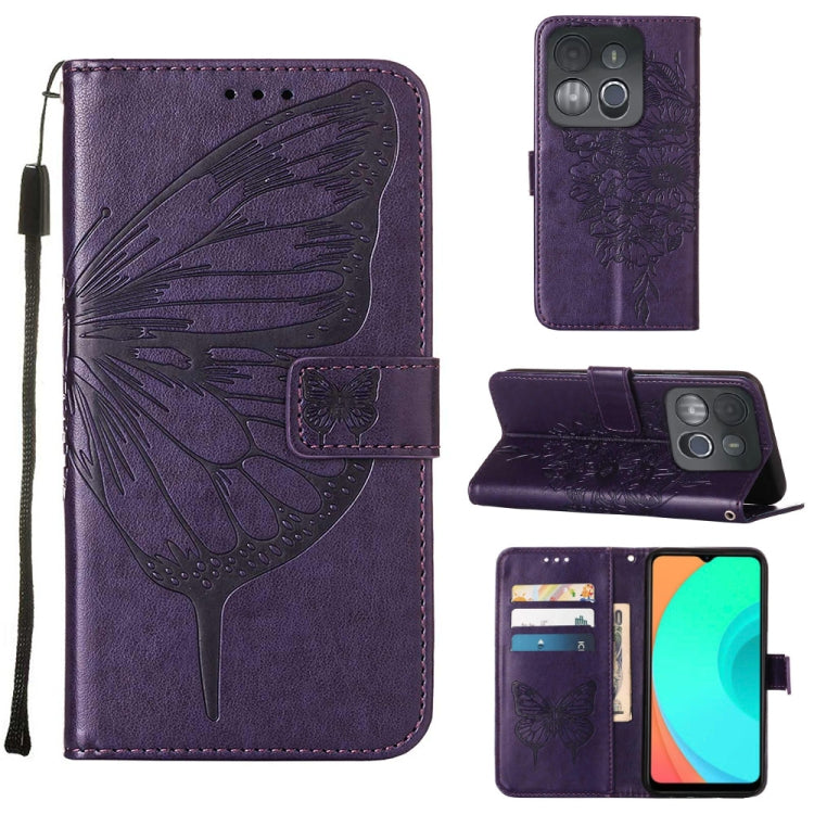 Embossed Butterfly Flip Leather Phone Case, For BLU View 2 2022 / 2020, For Infinix Hot 20 4G X6826, For Infinix Hot 20 5G X666 / X66B, For Infinix Hot 20 Play, For Infinix Hot 20S / 20 Pro X6827, For Infinix Smart 7 X6515
