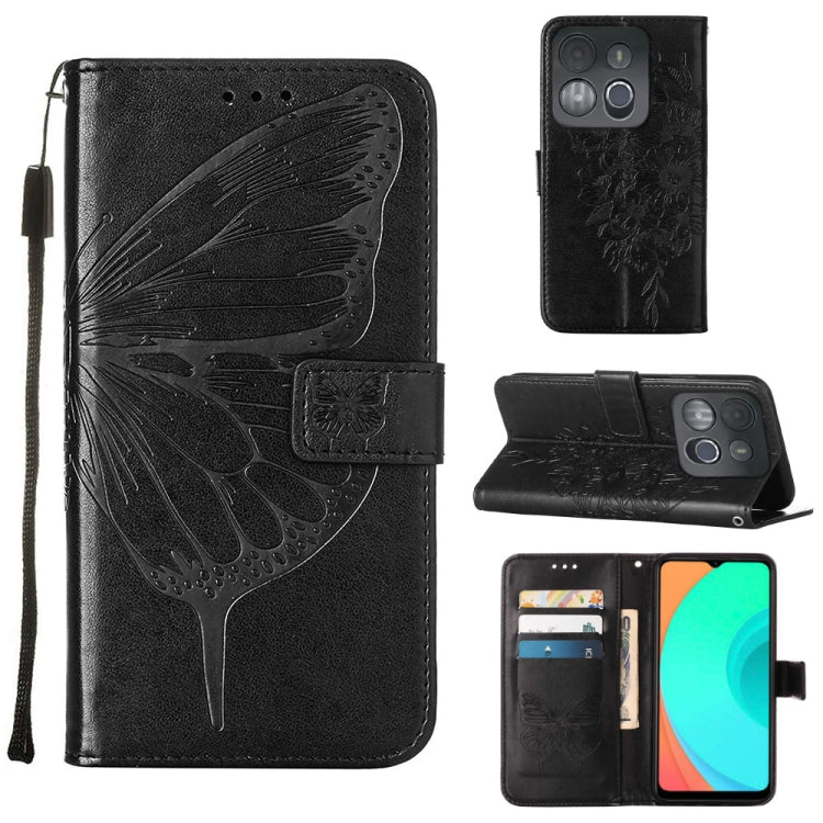 Embossed Butterfly Flip Leather Phone Case, For BLU View 2 2022 / 2020, For Infinix Hot 20 4G X6826, For Infinix Hot 20 5G X666 / X66B, For Infinix Hot 20 Play, For Infinix Hot 20S / 20 Pro X6827, For Infinix Smart 7 X6515
