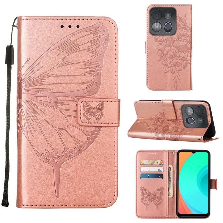 Embossed Butterfly Flip Leather Phone Case, For BLU View 2 2022 / 2020, For Infinix Hot 20 4G X6826, For Infinix Hot 20 5G X666 / X66B, For Infinix Hot 20 Play, For Infinix Hot 20S / 20 Pro X6827, For Infinix Smart 7 X6515