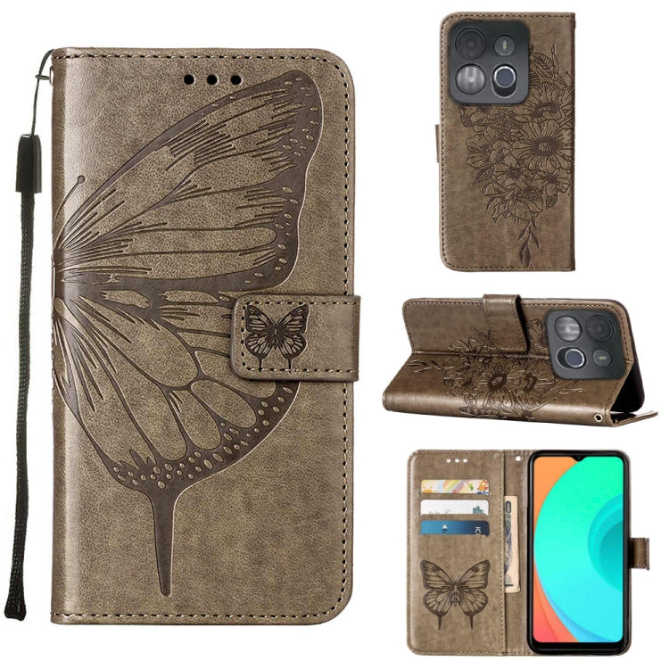 Embossed Butterfly Flip Leather Phone Case, For BLU View 2 2022 / 2020, For Infinix Hot 20 4G X6826, For Infinix Hot 20 5G X666 / X66B, For Infinix Hot 20 Play, For Infinix Hot 20S / 20 Pro X6827, For Infinix Smart 7 X6515