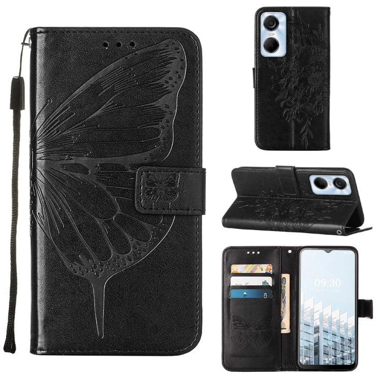 Embossed Butterfly Flip Leather Phone Case, For Tecno Pop 6 Pro, For Tecno Pova 4 LG7N, For Tecno Pova 4 Pro LG8N, For Tecno Pova Neo 2 LG6N, For Google Pixel 7a, For Samsung Galaxy A04e