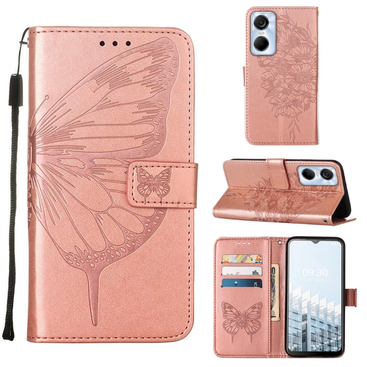 Embossed Butterfly Flip Leather Phone Case, For Tecno Pop 6 Pro, For Tecno Pova 4 LG7N, For Tecno Pova 4 Pro LG8N, For Tecno Pova Neo 2 LG6N, For Google Pixel 7a, For Samsung Galaxy A04e