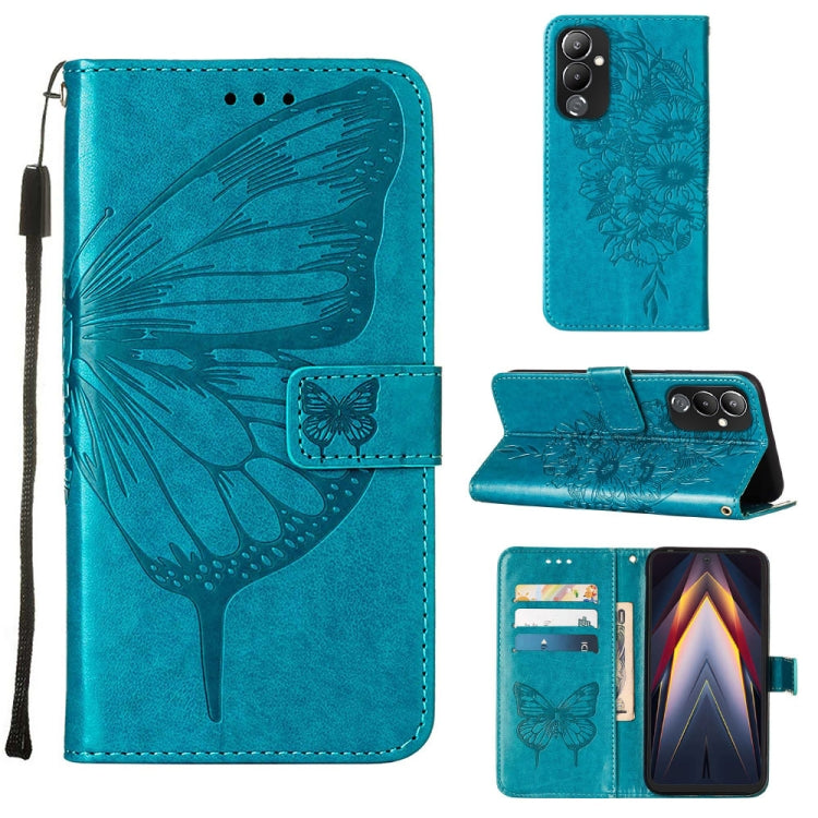 Embossed Butterfly Flip Leather Phone Case, For Tecno Pop 6 Pro, For Tecno Pova 4 LG7N, For Tecno Pova 4 Pro LG8N, For Tecno Pova Neo 2 LG6N, For Google Pixel 7a, For Samsung Galaxy A04e