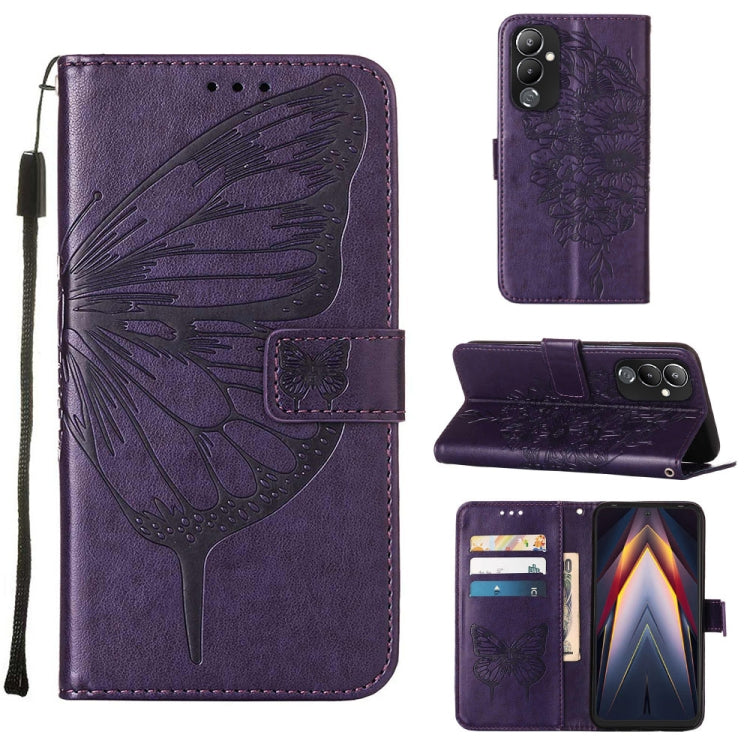 Embossed Butterfly Flip Leather Phone Case, For Tecno Pop 6 Pro, For Tecno Pova 4 LG7N, For Tecno Pova 4 Pro LG8N, For Tecno Pova Neo 2 LG6N, For Google Pixel 7a, For Samsung Galaxy A04e