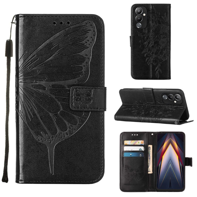 Embossed Butterfly Flip Leather Phone Case, For Tecno Pop 6 Pro, For Tecno Pova 4 LG7N, For Tecno Pova 4 Pro LG8N, For Tecno Pova Neo 2 LG6N, For Google Pixel 7a, For Samsung Galaxy A04e