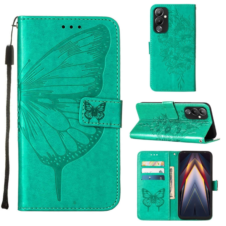 Embossed Butterfly Flip Leather Phone Case, For Tecno Pop 6 Pro, For Tecno Pova 4 LG7N, For Tecno Pova 4 Pro LG8N, For Tecno Pova Neo 2 LG6N, For Google Pixel 7a, For Samsung Galaxy A04e