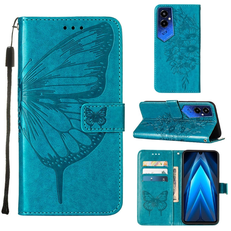 Embossed Butterfly Flip Leather Phone Case, For Tecno Pop 6 Pro, For Tecno Pova 4 LG7N, For Tecno Pova 4 Pro LG8N, For Tecno Pova Neo 2 LG6N, For Google Pixel 7a, For Samsung Galaxy A04e