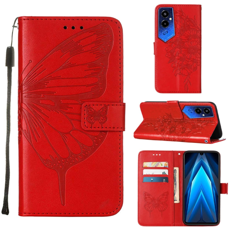 Embossed Butterfly Flip Leather Phone Case, For Tecno Pop 6 Pro, For Tecno Pova 4 LG7N, For Tecno Pova 4 Pro LG8N, For Tecno Pova Neo 2 LG6N, For Google Pixel 7a, For Samsung Galaxy A04e