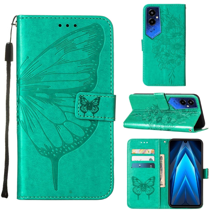 Embossed Butterfly Flip Leather Phone Case, For Tecno Pop 6 Pro, For Tecno Pova 4 LG7N, For Tecno Pova 4 Pro LG8N, For Tecno Pova Neo 2 LG6N, For Google Pixel 7a, For Samsung Galaxy A04e
