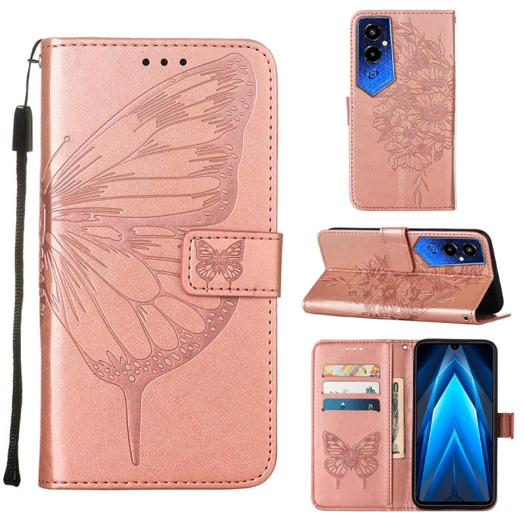 Embossed Butterfly Flip Leather Phone Case, For Tecno Pop 6 Pro, For Tecno Pova 4 LG7N, For Tecno Pova 4 Pro LG8N, For Tecno Pova Neo 2 LG6N, For Google Pixel 7a, For Samsung Galaxy A04e