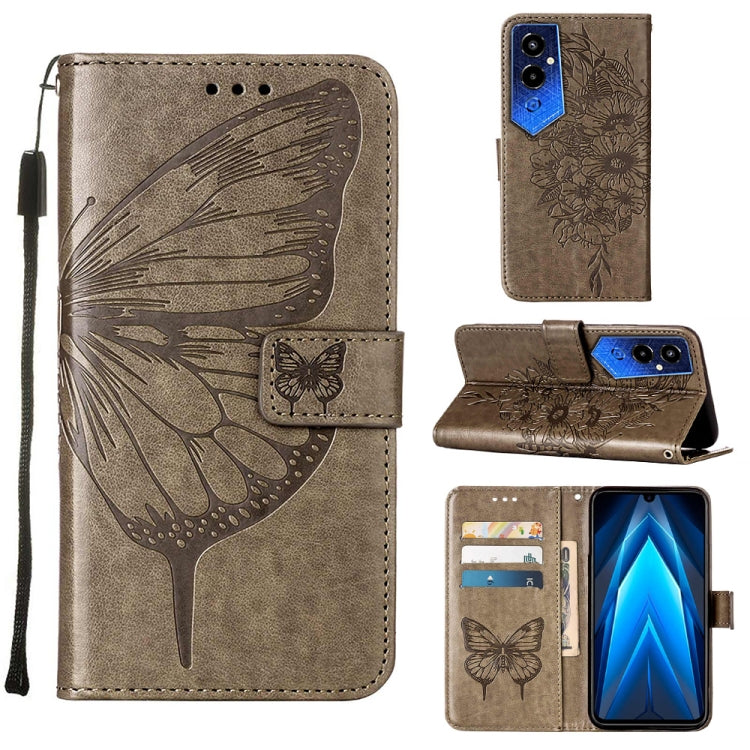 Embossed Butterfly Flip Leather Phone Case, For Tecno Pop 6 Pro, For Tecno Pova 4 LG7N, For Tecno Pova 4 Pro LG8N, For Tecno Pova Neo 2 LG6N, For Google Pixel 7a, For Samsung Galaxy A04e