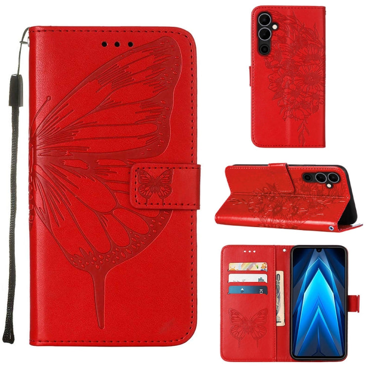 Embossed Butterfly Flip Leather Phone Case, For Tecno Pop 6 Pro, For Tecno Pova 4 LG7N, For Tecno Pova 4 Pro LG8N, For Tecno Pova Neo 2 LG6N, For Google Pixel 7a, For Samsung Galaxy A04e