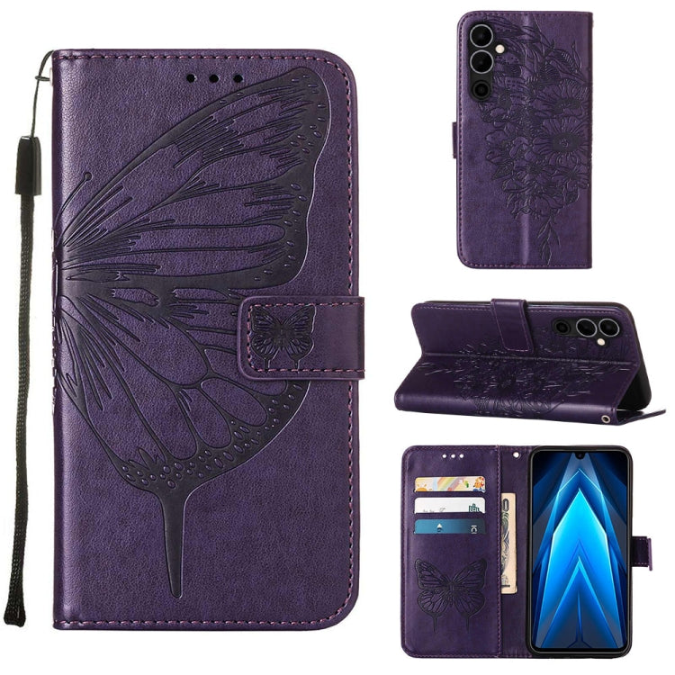 Embossed Butterfly Flip Leather Phone Case, For Tecno Pop 6 Pro, For Tecno Pova 4 LG7N, For Tecno Pova 4 Pro LG8N, For Tecno Pova Neo 2 LG6N, For Google Pixel 7a, For Samsung Galaxy A04e