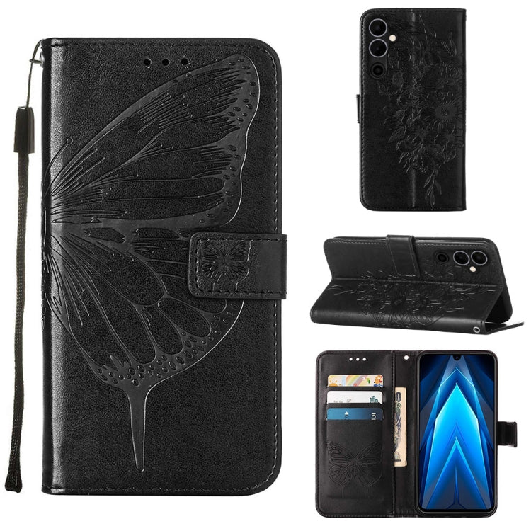 Embossed Butterfly Flip Leather Phone Case, For Tecno Pop 6 Pro, For Tecno Pova 4 LG7N, For Tecno Pova 4 Pro LG8N, For Tecno Pova Neo 2 LG6N, For Google Pixel 7a, For Samsung Galaxy A04e