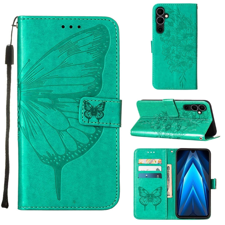 Embossed Butterfly Flip Leather Phone Case, For Tecno Pop 6 Pro, For Tecno Pova 4 LG7N, For Tecno Pova 4 Pro LG8N, For Tecno Pova Neo 2 LG6N, For Google Pixel 7a, For Samsung Galaxy A04e