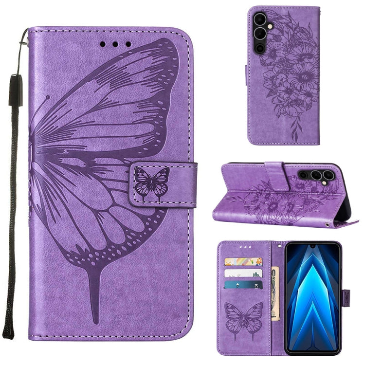 Embossed Butterfly Flip Leather Phone Case, For Tecno Pop 6 Pro, For Tecno Pova 4 LG7N, For Tecno Pova 4 Pro LG8N, For Tecno Pova Neo 2 LG6N, For Google Pixel 7a, For Samsung Galaxy A04e