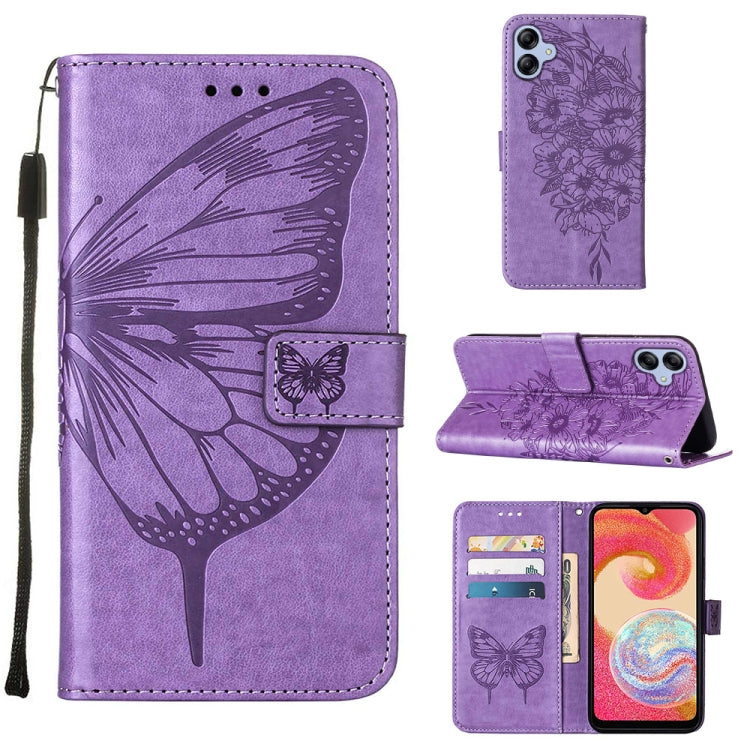 Embossed Butterfly Flip Leather Phone Case, For Tecno Pop 6 Pro, For Tecno Pova 4 LG7N, For Tecno Pova 4 Pro LG8N, For Tecno Pova Neo 2 LG6N, For Google Pixel 7a, For Samsung Galaxy A04e