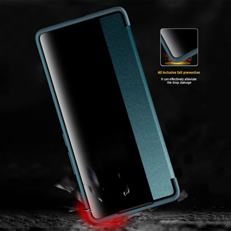 Magnetic Side Window View Shockproof Horizontal Flip Leather Case, For vivo X90