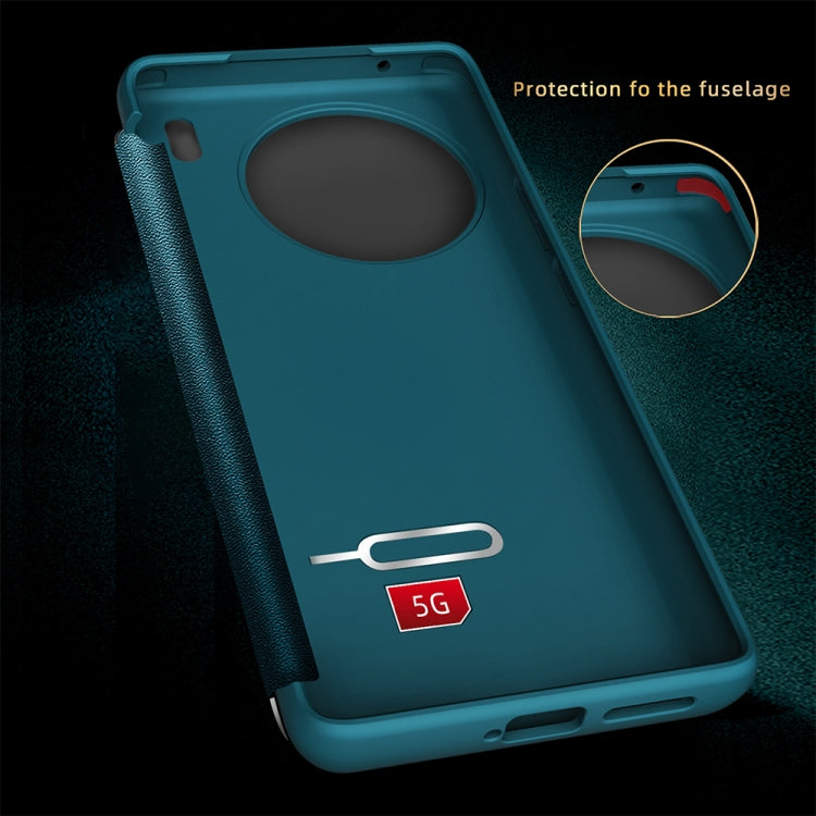 Magnetic Side Window View Shockproof Horizontal Flip Leather Case, For vivo X90