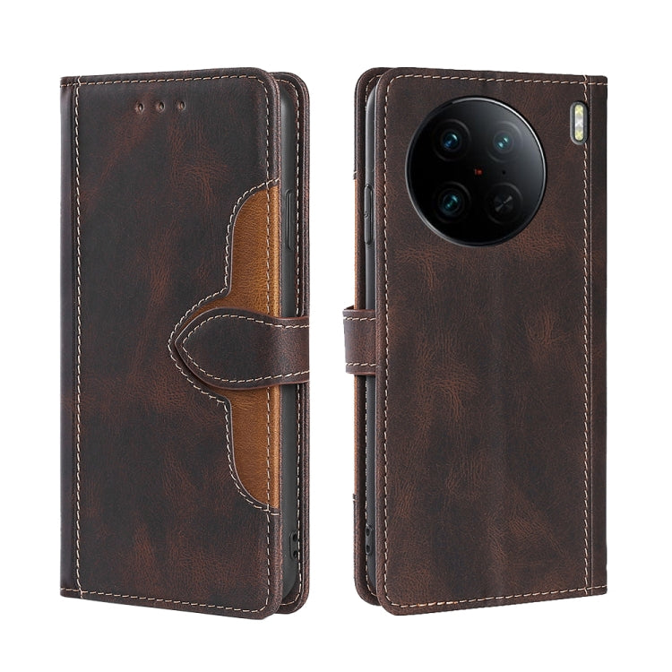 Skin Feel Magnetic Buckle Leather Phone Case, For OPPO Reno9 5G / Reno9 Pro 5G, For OPPO Reno9 Pro+ 5G, For Realme 10 Pro 5G, For Realme 10 Pro+ 5G, For vivo X90 Pro 5G