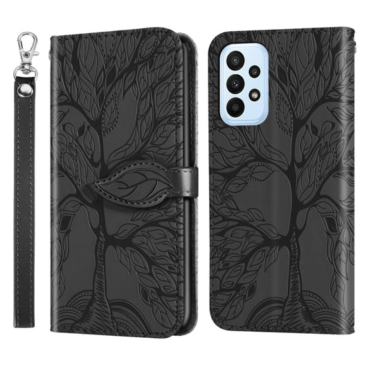 Life Tree Embossing Pattern Leather Phone Case, For Samsung Galaxy A24 5G, For Samsung Galaxy A54 5G, For Samsung Galaxy A34 5G, For Xiaomi Redmi A1, For Xiaomi 13, For Xiaomi 13 Pro, For Xiaomi 12T