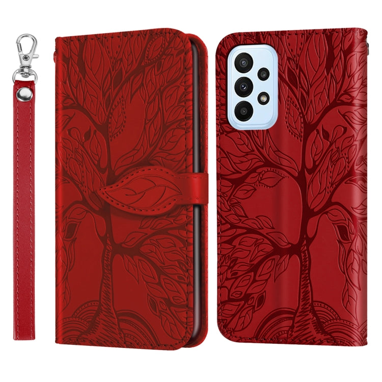 Life Tree Embossing Pattern Leather Phone Case, For Samsung Galaxy A24 5G, For Samsung Galaxy A54 5G, For Samsung Galaxy A34 5G, For Xiaomi Redmi A1, For Xiaomi 13, For Xiaomi 13 Pro, For Xiaomi 12T