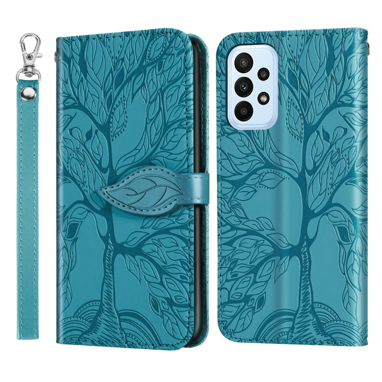 Life Tree Embossing Pattern Leather Phone Case, For Samsung Galaxy A24 5G, For Samsung Galaxy A54 5G, For Samsung Galaxy A34 5G, For Xiaomi Redmi A1, For Xiaomi 13, For Xiaomi 13 Pro, For Xiaomi 12T