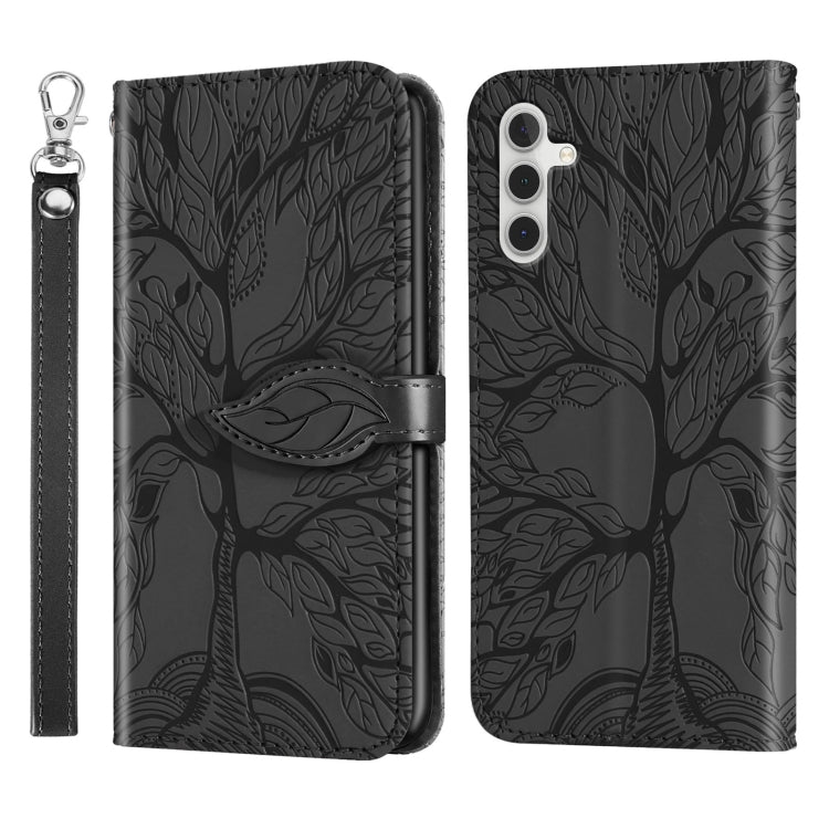 Life Tree Embossing Pattern Leather Phone Case, For Samsung Galaxy A24 5G, For Samsung Galaxy A54 5G, For Samsung Galaxy A34 5G, For Xiaomi Redmi A1, For Xiaomi 13, For Xiaomi 13 Pro, For Xiaomi 12T